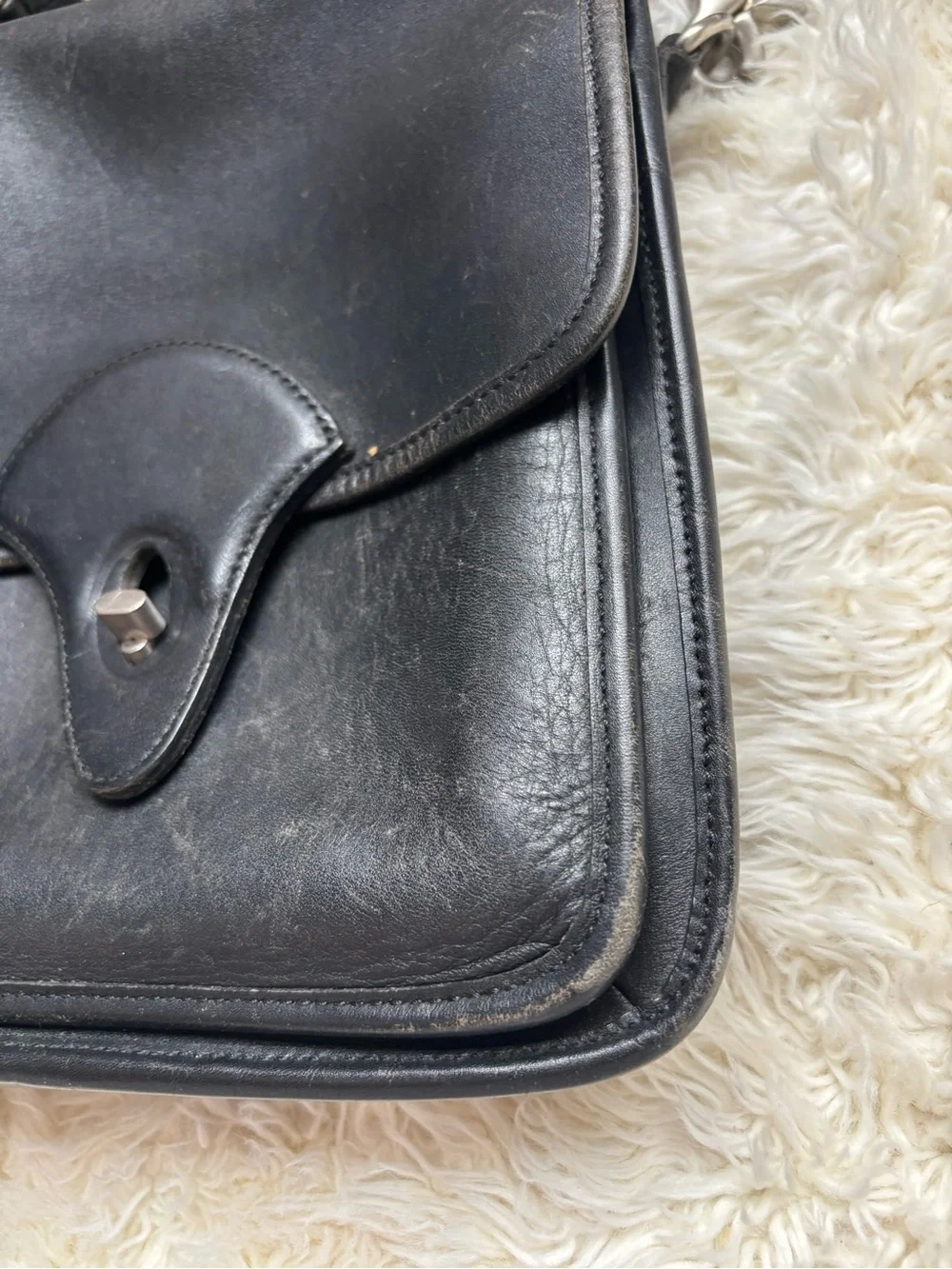 Kirkland Signature Black Leather Women's Satchel Crossbody